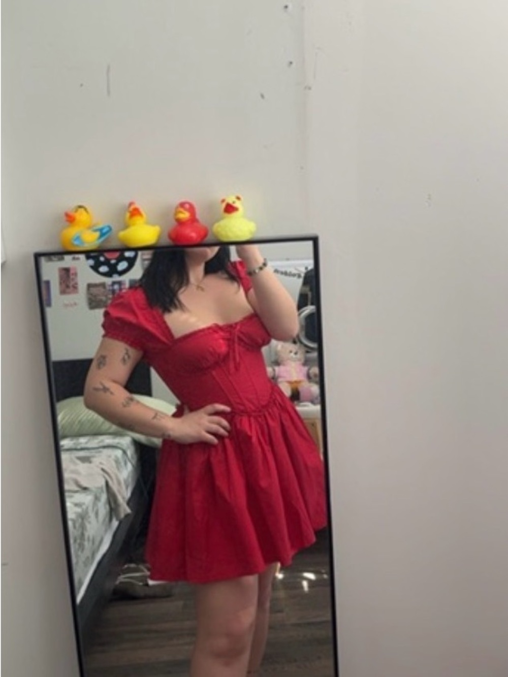 Fashion Nova Red Corset Mini Dress